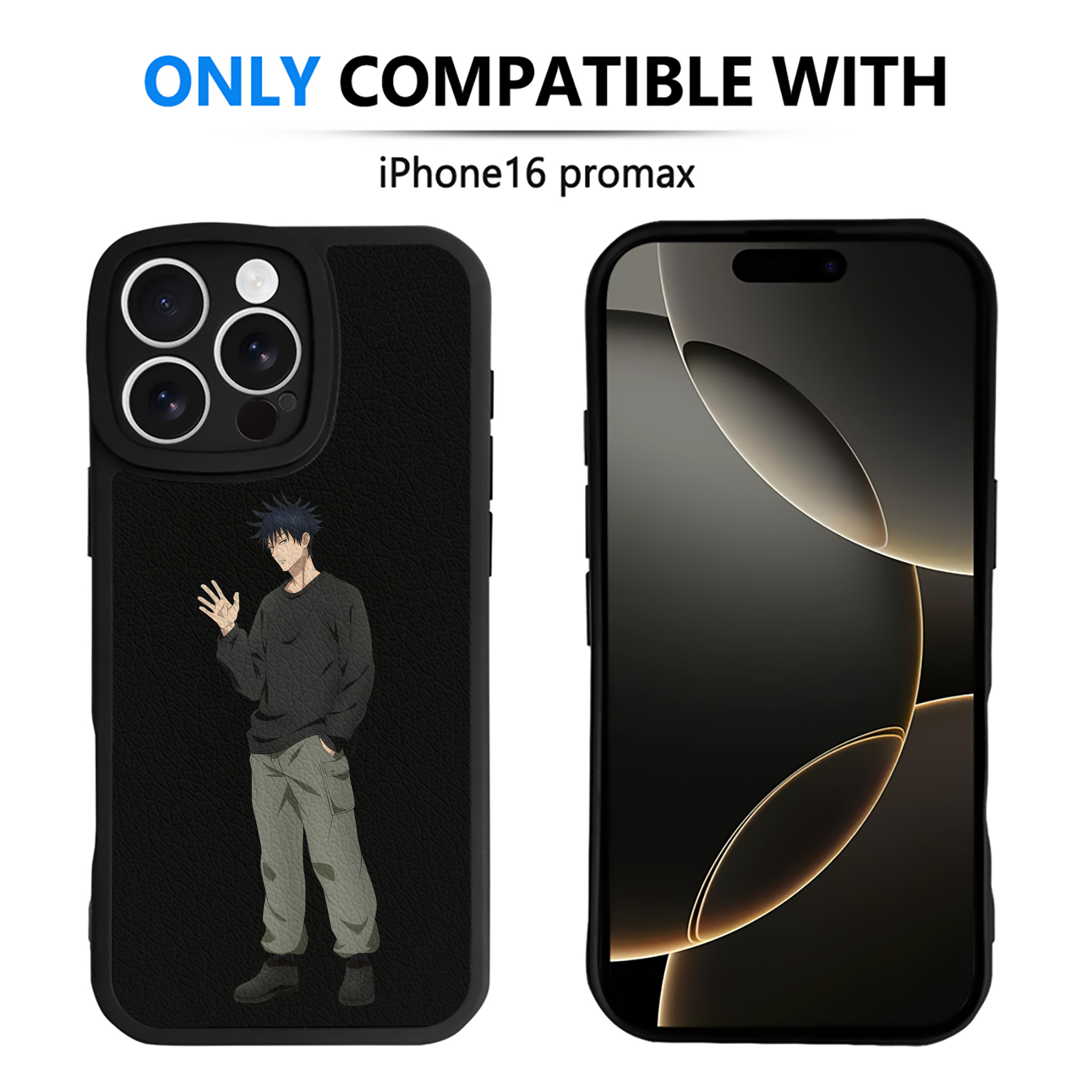 （画像用） 呪術廻戦 Jujutsu Kaisen 【iPhone 16シリーズ対応】シリコンスマホケース（レザー調） 材質：シリコン